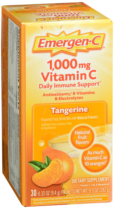 Emergen-C Vitamin C 1000mg Tangerine Packets 30ct