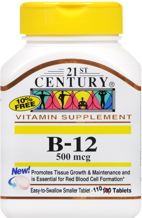 B12 500MCG TAB 110CT 21ST CENT