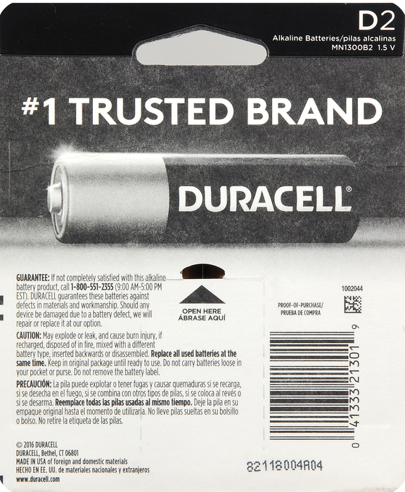 DURACELL COPPERTOP D 2CT