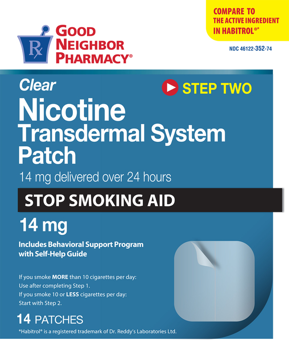 Good Neighbor Pharmacy Nicotine Clear Patch Step 2 14mg 14ct