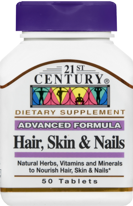 21st Century Advanced Formula Hair, Skin, & Nails Dietary Supplement Caplets 50ct