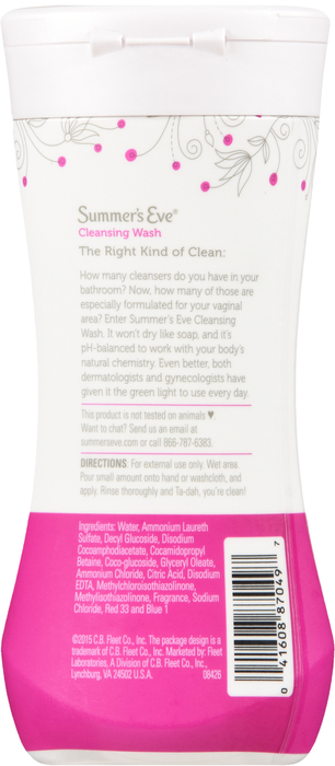 Summer's Eve Simply Sensitive Cleansing Wash 9oz