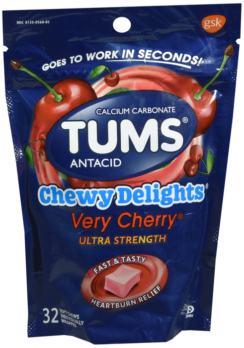 TUMS CHEWY DELIGHTS VERY CHERRY 32CT