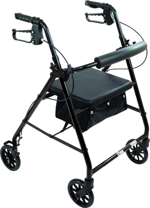 Rollator Aluminum 6" Wheel Black