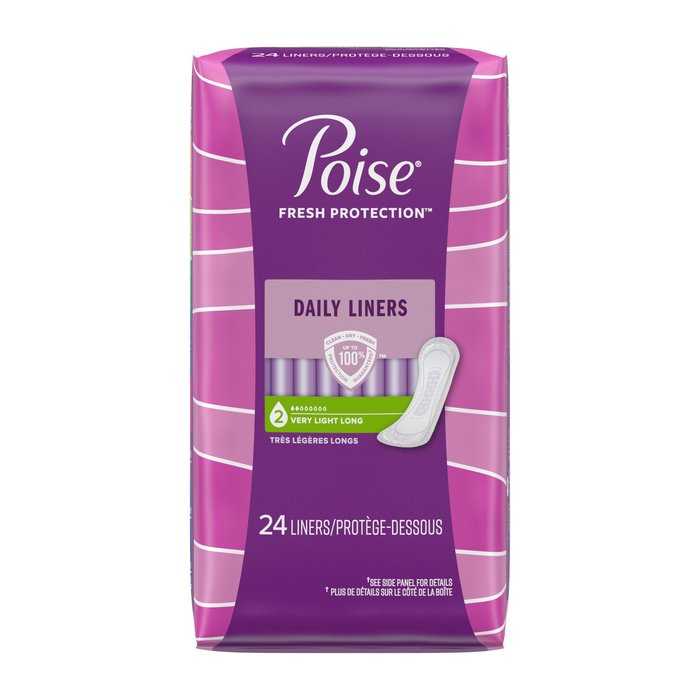 Poise Light Absorbency Long Length Female Incontinent Pad 26ct