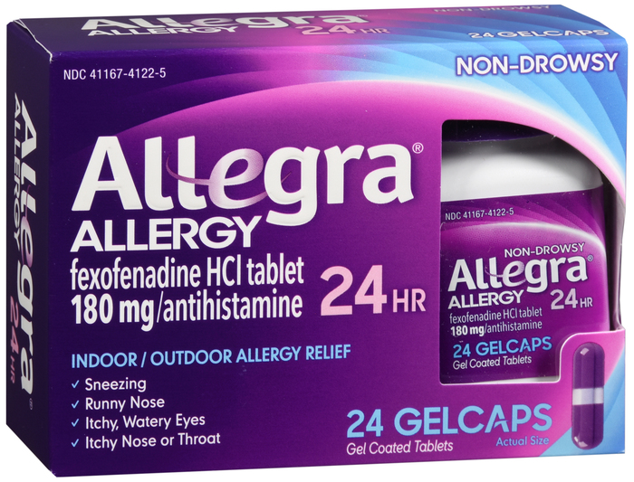 Allegra Allergy 24HR Antihistamine 180mg Gelcaps 24ct