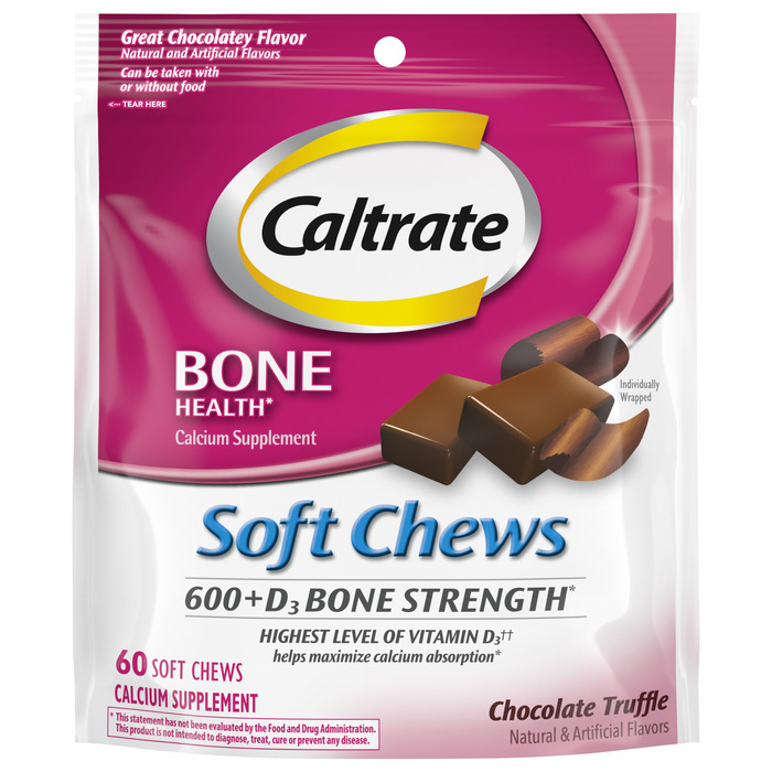 Caltrate Bone Health 600+D3 Chew Chocolate 60ct