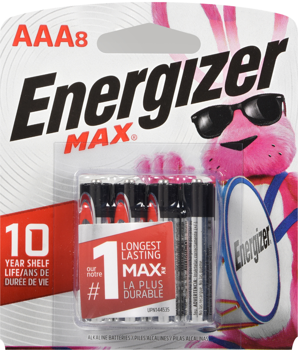 ENERGIZER MAX ALK AAA E92BP8 8PK