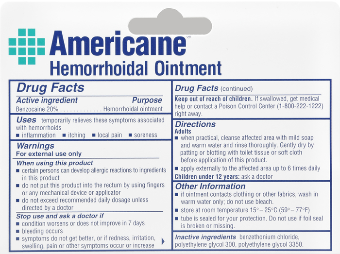 AMERICAINE OINTMENT HEMORRHOID 1OZ