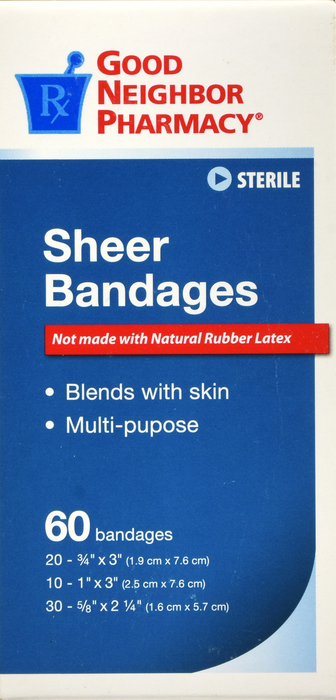 Good Neighbor Pharmacy Sheer Bandages Assorted 60ct