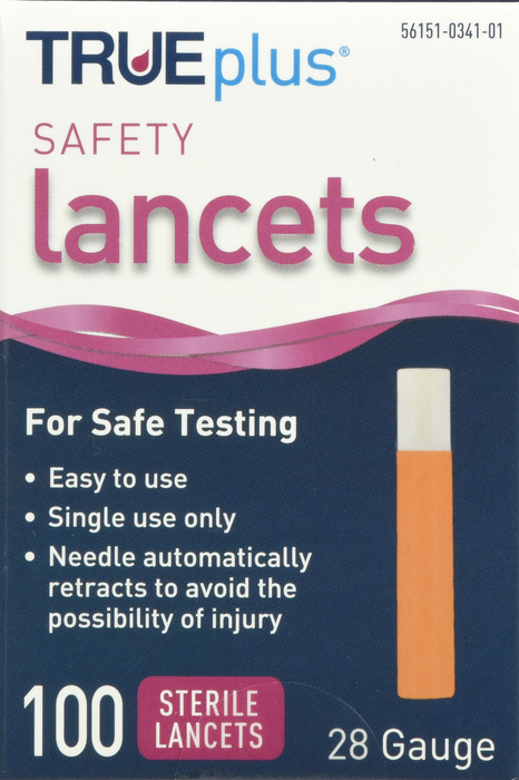 TRUEplus Mini Safety Lancets 28g 100ct