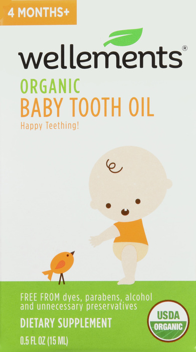 Wellements Organic Baby Tooth Oil 0.5oz