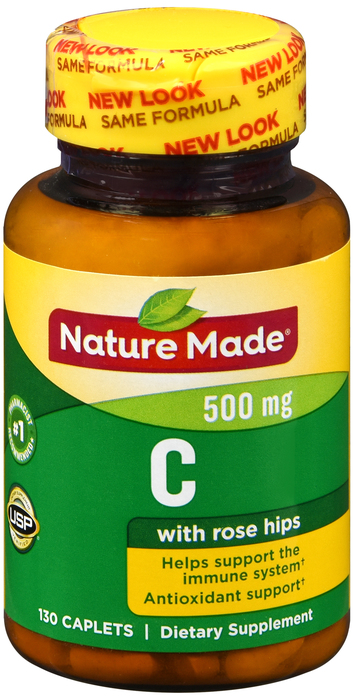 Nature Made VIT C 500MG W/ROSE HP TAB 130ct