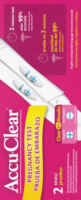 ACCU-CLEAR EARLY PREGNANCY TEST 2CT