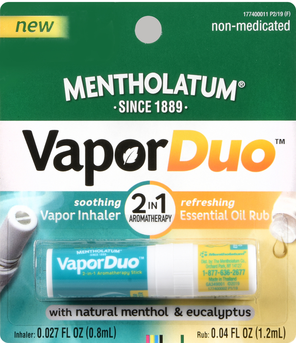 Mentholatum Vapor Duo 2-In1 Inhaler/Oil Rub Stick