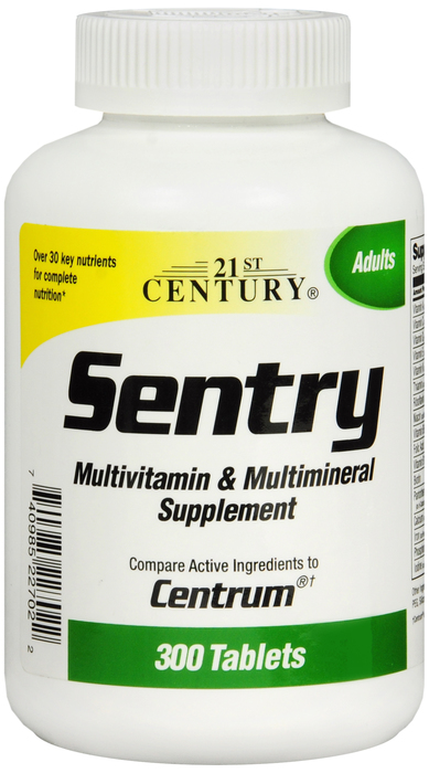 21st Century Sentry Multivitamin & Mineral Supplement Tablets 300ct