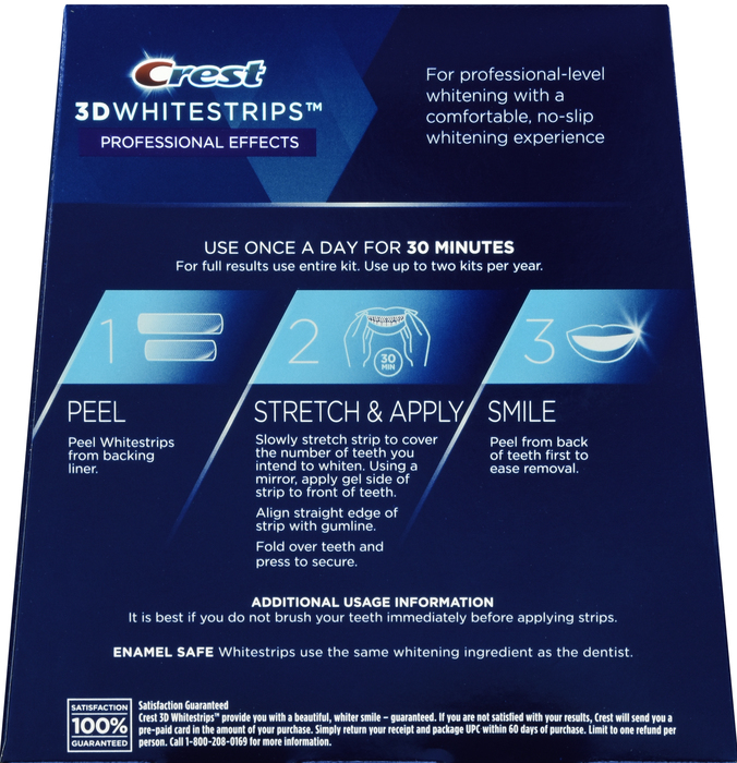 Crest 3D Professional Effects Teeth Whitening Strips Kit 20ct