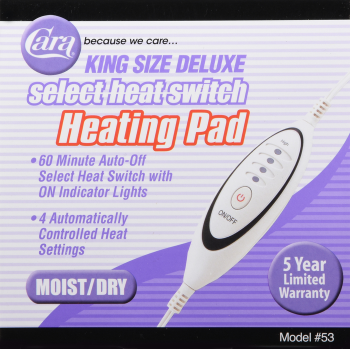 Cara Heating Pad Moist/Dry King Size Deluxe