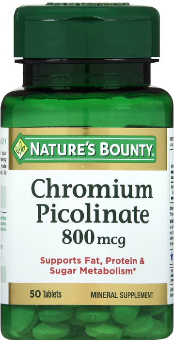 CHROMIUM PICOL 800MCG TAB 50CT NAT BNTY