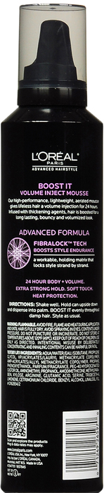 L'Oreal Paris Advanced Hairstyle Boost It Volume Inject Mousse 8.3oz