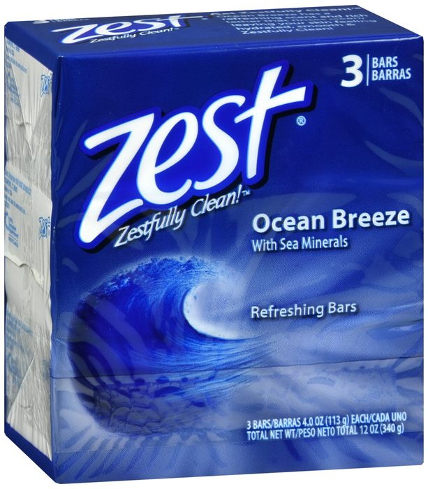 ZEST OCEAN BREEZE BATH BAR 3 PACK 3X4OZ