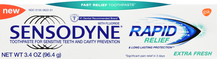 SENSODYNE RAPID RELIEF FRESH T/P 3.4 OZ