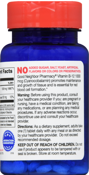 Good Neighbor Pharmacy Vitamin B-12 1000mcg Tablets 60ct