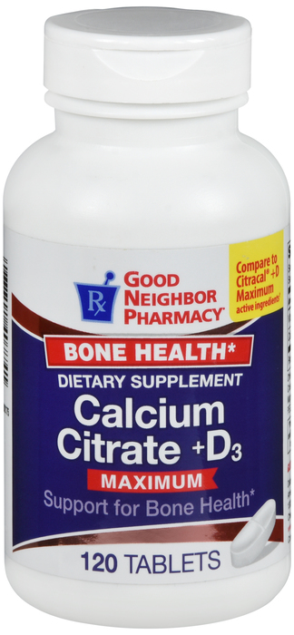 Good Neighbor Pharmacy Calcium Citrate +D3 Maximum Tablets 120ct