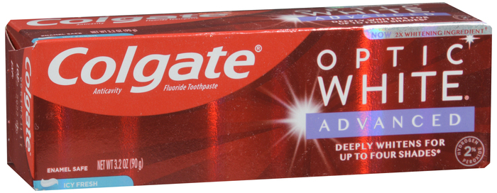 Colgate Optic White Advanced Teeth Whitening Toothpaste, Icy Fresh 3.2oz