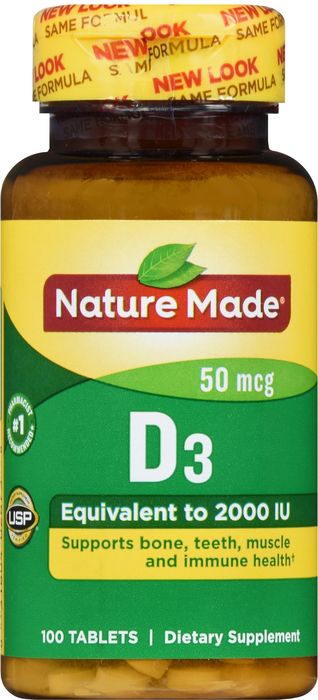 Nature Made VIT D-3 2000IU TABLET 100ct