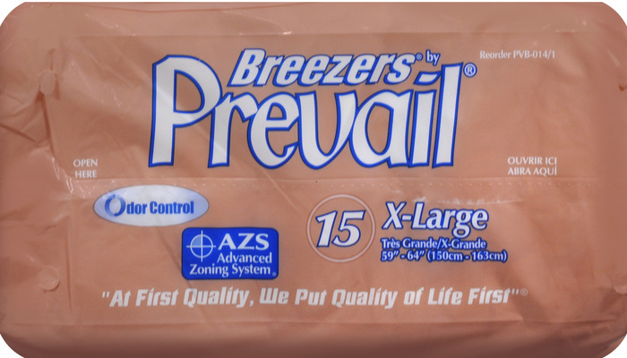 PREVAIL BRIEF BREEZER BREATHABLE XL 4X15