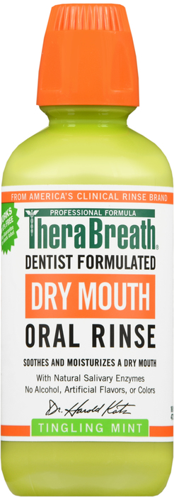 TheraBreath Tingling Mint Dry Mouth Rinse 16oz