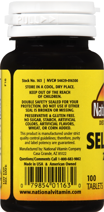 SELENIUM 200MCG TAB 100CT NAT BLEND