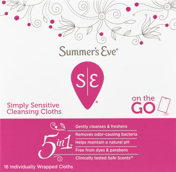 Summer's Eve Sensitive Skin Feminine Cleansing Cloths 16ct