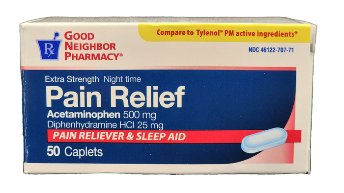 Good Neighbor Pharmacy Pain Relief PM 500/25MG Caplets 50ct