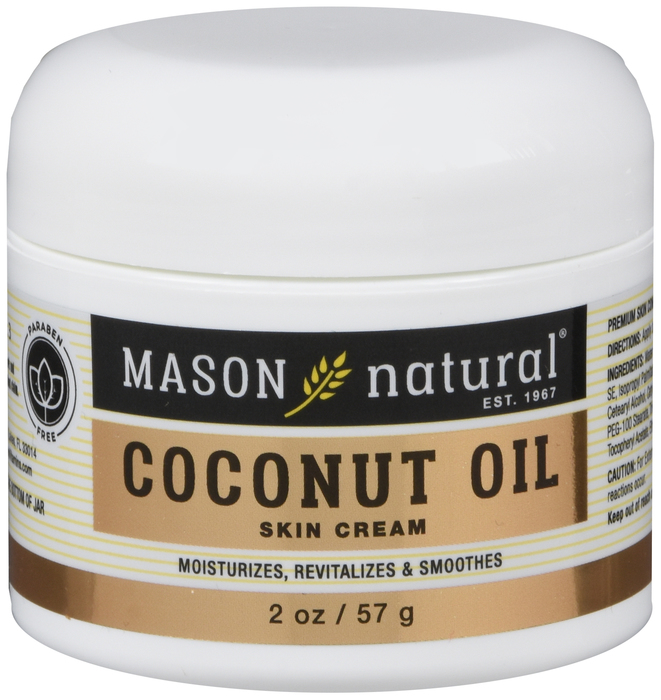 COCONUT OIL BEAUTY CREAM 2OZ MASON