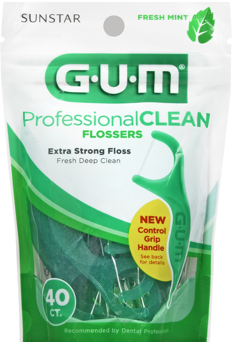 GUM PROF CLEAN FLOSSER MINT 40CT