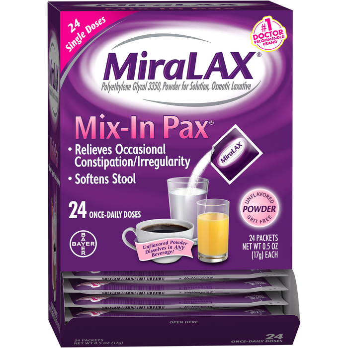 MIRALAX POWDER SINGLE DOSE 17GM INST 24