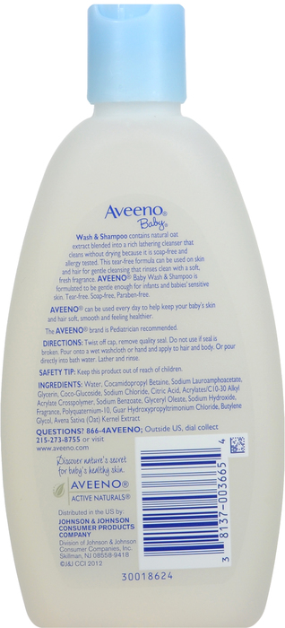 Aveeno Baby Gentle Wash & Shampoo 8oz