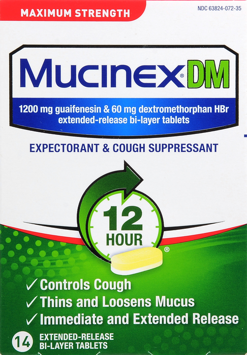 Mucinex DM Max Strength 1200mg Extended Release Tablets 14ct