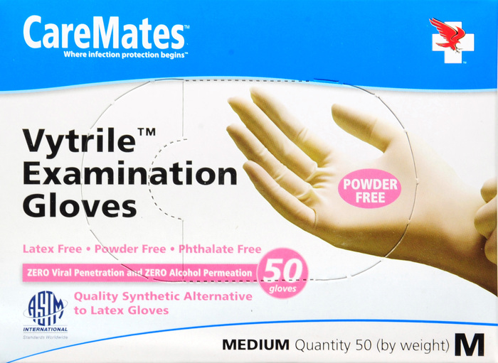 Gloves CareMates Vytrile Powder-Free M 50ct