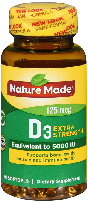 Nature Made VIT D 5000IU LIQUIGEL 90ct