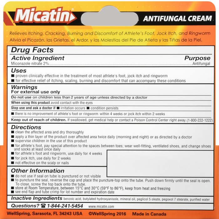 MICATIN CREAM 2% 0.5OZ