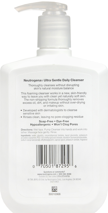 NEUTROGENA ULTRA GENTLE CLEANSER 12OZ