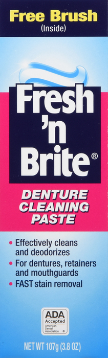 STIM-U-DENT FRESH 'N BRITE DENTURE TOOTHPASTE 3.8 OZ