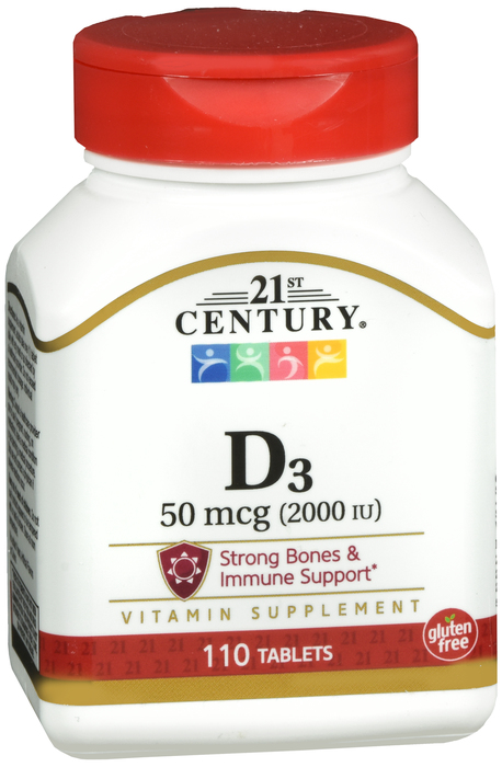 21st Century Vitamin D3 2000IU Tablets 110ct