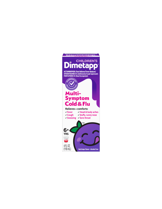 Children's Dimetapp Multi-Symptom Cold Flu Grape Syrup 4oz