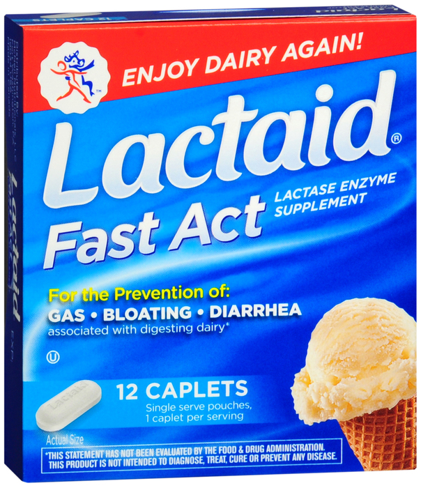 LACTAID FAST ACTING CAPLET 12CT