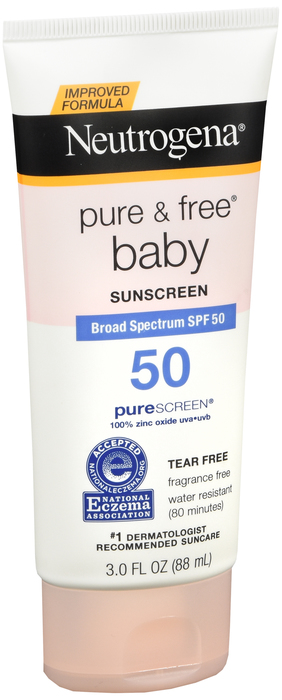 Neutrogena Pure & Free Baby Mineral SPF 50 Sunscreen Lotion 3oz