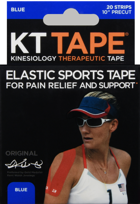 KT Tape Elastic Sports Blue Strips 20ct